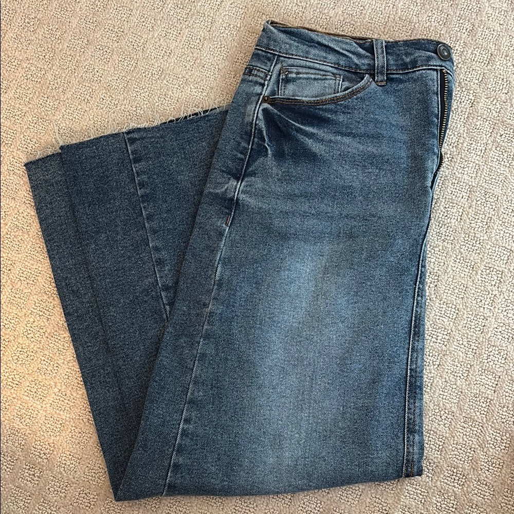 Kensie Blue Denim Midi Skirt with Slit